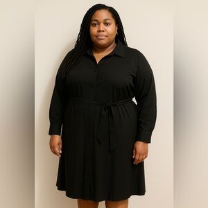 Nordstrom Black V-Neck Blouse